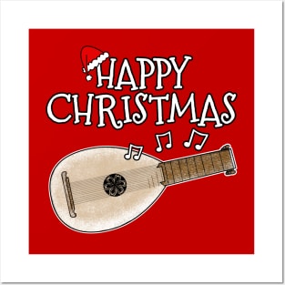 Christmas Lute Lutenist Musician Xmas 2022 Posters and Art